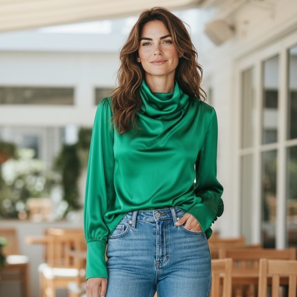 AKIRA Green Blouse/ Top